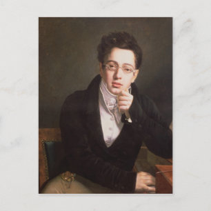 Cartão Postal Retrato de Franz Schubert , compositor austríaco