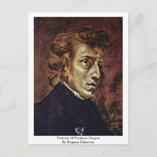 Cartão Postal Retrato De Frederic Chopin Por Eugene Delacroix