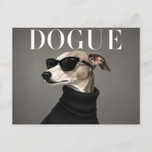 Cartão Postal Retrato de Galgo Italiano de Luxo