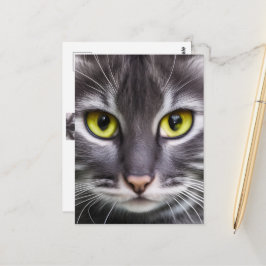 Cartão Postal Retrato de gato maravilhoso   