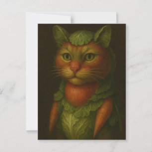 Cartão Postal Retrato de Gato Renascentista