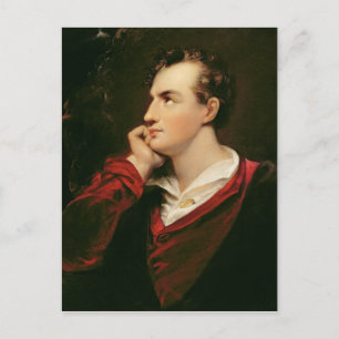 Cartão Postal Retrato de George Gordon Byron 6 Baron