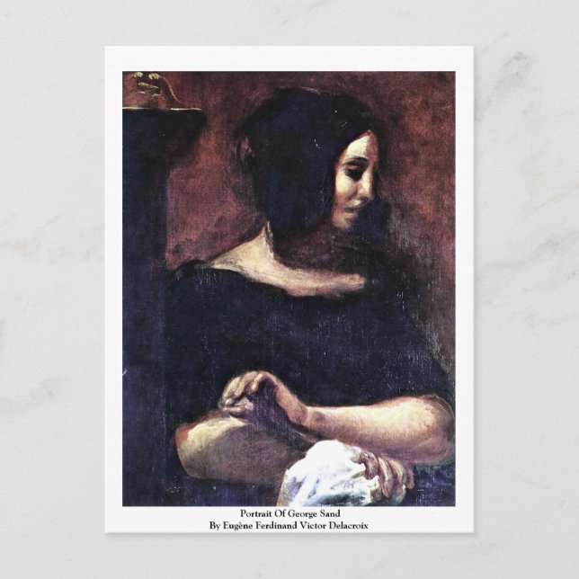 Cartão Postal Retrato De George Sand (Frente)