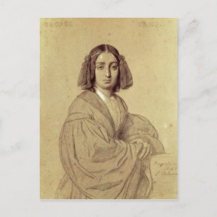 Cartão Postal Retrato de George Sand 1837