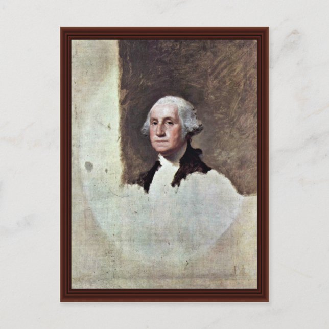 Cartão Postal Retrato De George Washington, Por Gilbert Stuart (Frente)