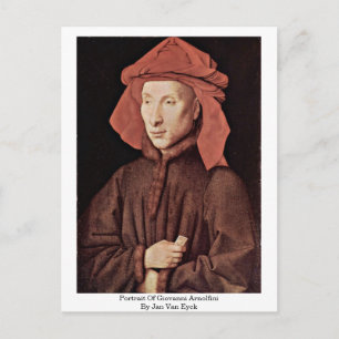 Cartão Postal Retrato De Giovanni Arnolfini Por Jan Van Eyck
