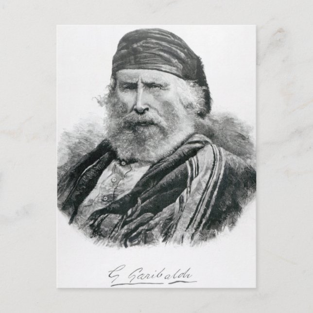 Cartão Postal Retrato de Giuseppe Garibaldi (Frente)
