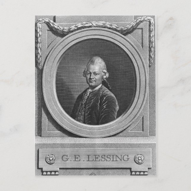 Cartão Postal Retrato de Gotthold Ephraim Lessing (Frente)