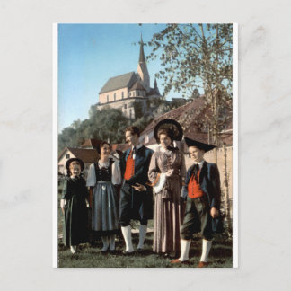 Cartão Postal Retrato de Grupo de Traje Folclórico Tradicional V