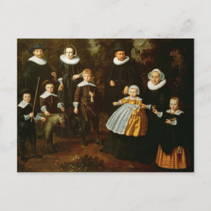 Cartão Postal Retrato de grupo de três gerações de um