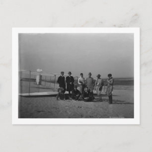 Cartão Postal Retrato de grupo em frente ao planador em Matar