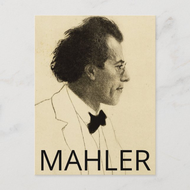Cartão Postal Retrato de Gustav Mahler (1902) (Frente)