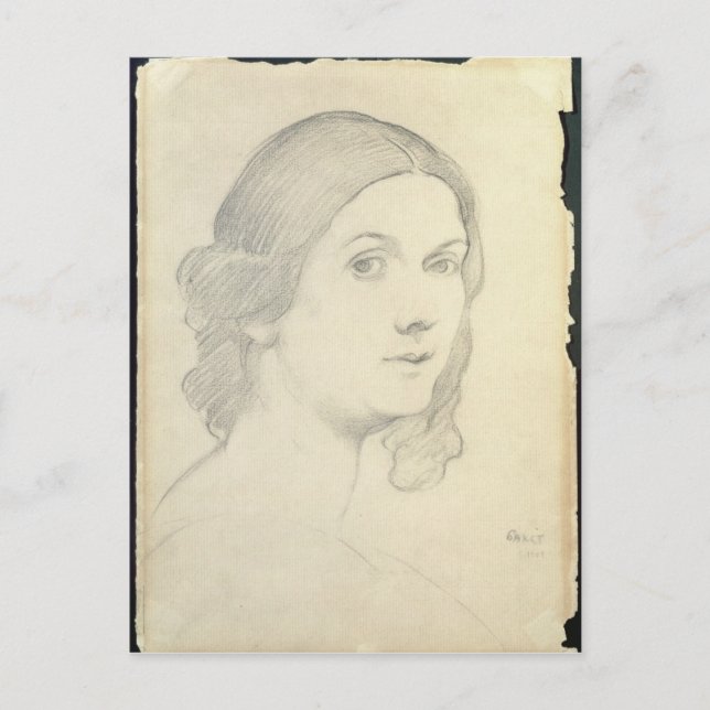 Cartão Postal Retrato de Isadora Duncan, 1908 (Frente)