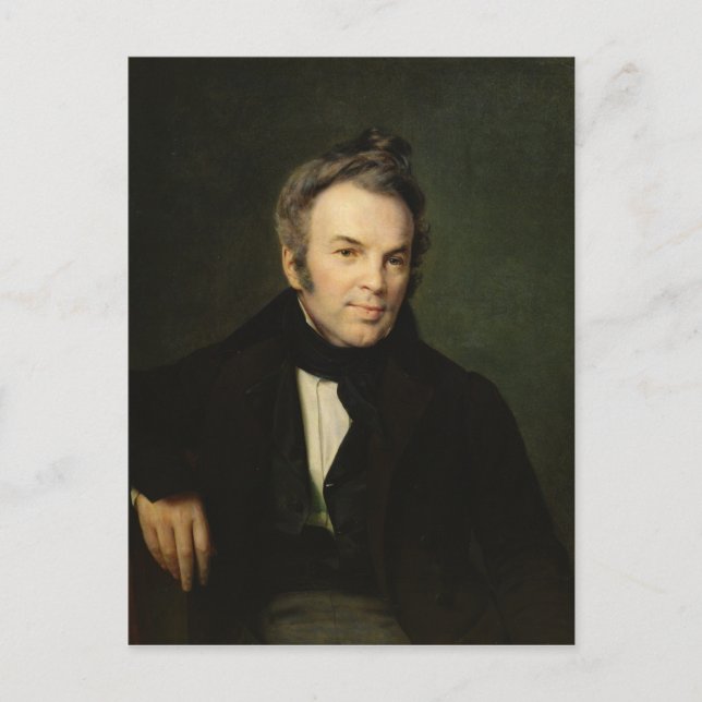 Cartão Postal Retrato de Ivan Lazhechnikov, 1834 (Frente)