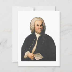 Cartão Postal retrato de J.S. Bach
