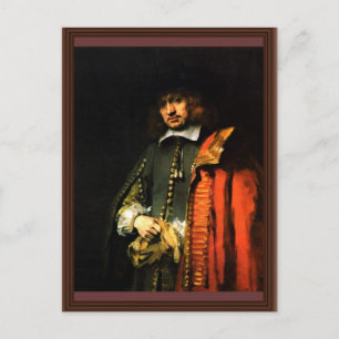 Cartão Postal Retrato De Jan Seis Por Rembrandt Harmensz. Van
