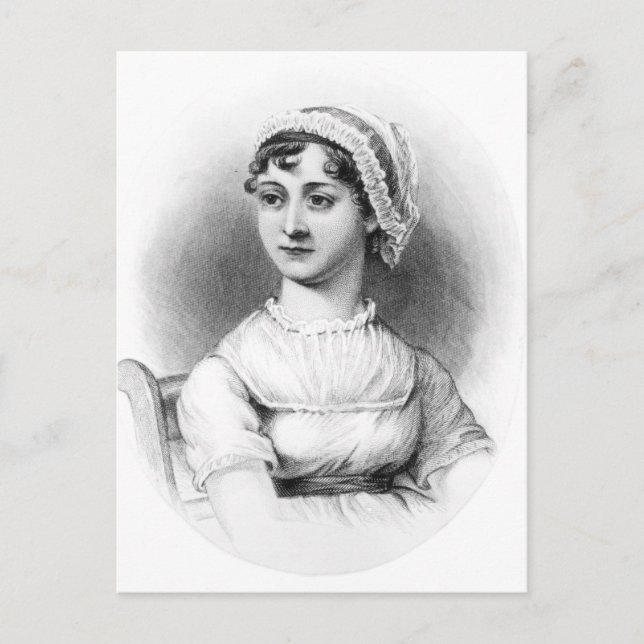 Cartão Postal Retrato de Jane Austen (Frente)