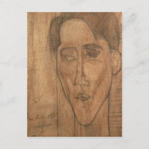 Cartão Postal Retrato de Jean Cocteau (1889-1963) 1917 (lápis