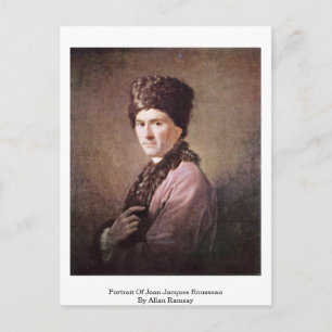Cartão Postal Retrato De Jean-Jacques Rousseau Por Allan Ramsay