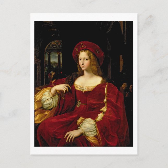 Cartão Postal Retrato de Jeanne de Aragão (c.1500-77) esposa de  (Frente)