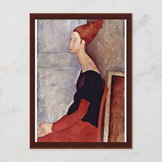 Cartão Postal Retrato De Jeanne Hébuterne Em Roupas Escuras