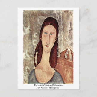 Cartão Postal Retrato De Jeanne Hebuterne Por Amedeo Modigliani