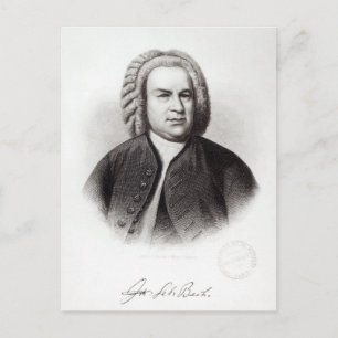 Cartão Postal Retrato de Johann Sebastian Bach