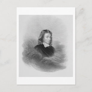Cartão Postal Retrato de John Milton (1608-74) gravado pela