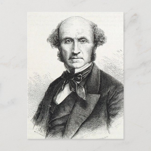Cartão Postal Retrato de John Stuart Mill (Frente)