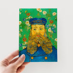 Cartão Postal Retrato de Joseph Roulin | Vincent Van Gogh<br><div class="desc">Retrato de Joseph Roulin (1889) do artista poste-impressionista holandês Vincent Van Gogh. A pintura original é um óleo na canvas. O retrato é um de vários Van Gogh pintados de seu amigo próximo, um funcionário postal na cidade francesa do sul de Arles. Este fecho do carteiro de uniforme é colocado...</div>