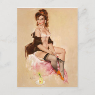 Cartão Postal Retrato de jovem mulher