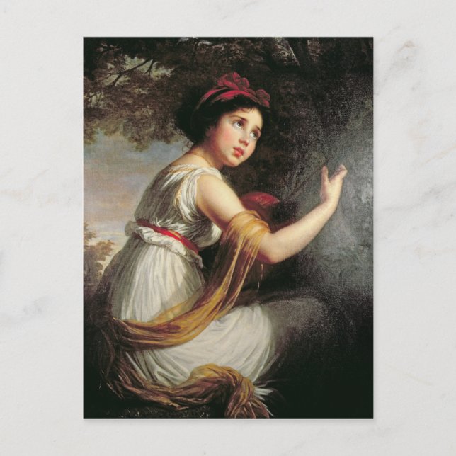 Cartão Postal Retrato de Julie Le Brun, c.1797 (Frente)