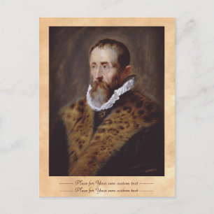 Cartão Postal Retrato de Justus Lipsius Paul Peter Rubens