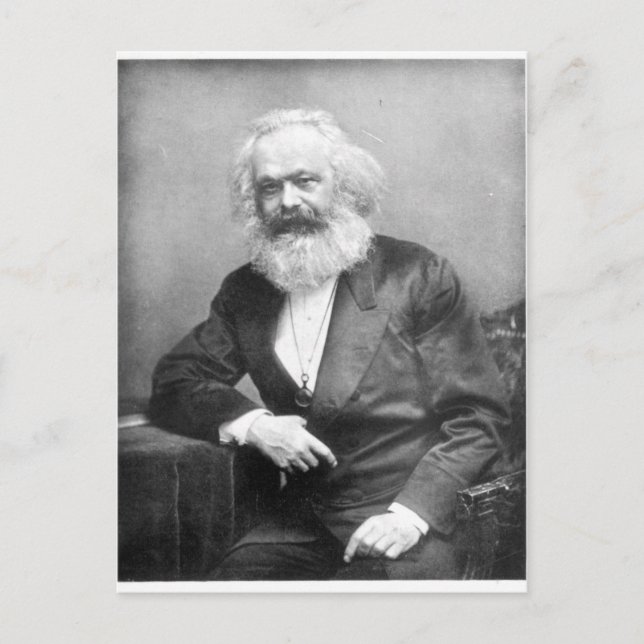Cartão Postal Retrato de Karl Marx (Frente)