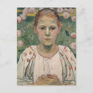 Cartão Postal Retrato de Kathe von Bach   no jardim