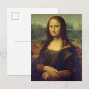 Cartão Postal Retrato de Leonardo da Vinci de Mona Lisa