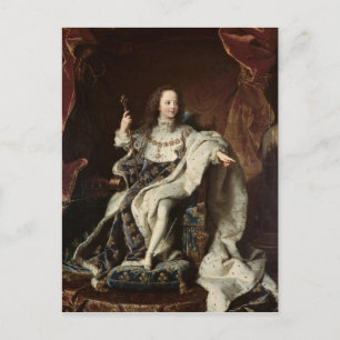 Cartão Postal Retrato de Louis XV em vestes da coroação, 1715