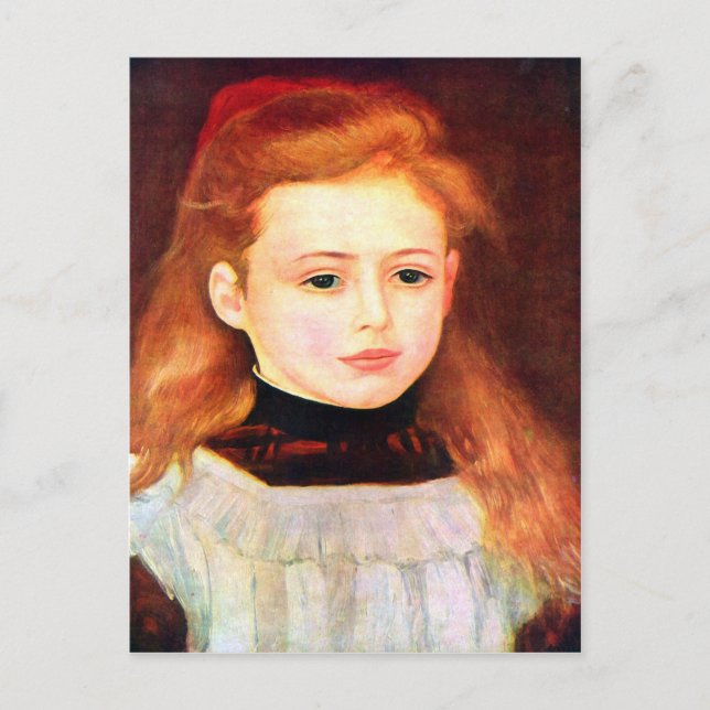 Cartão Postal Retrato de Lucie Berard por Pierre Renoir (Frente)