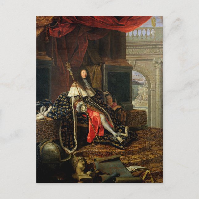 Cartão Postal Retrato de Luís XIV 1668 (Frente)