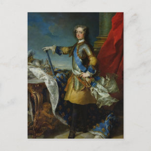 Cartão Postal Retrato de Luís XV Rei da França, c.1727