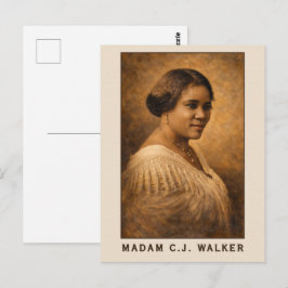 Cartão Postal Retrato de Madam C.J. Walker em Arte