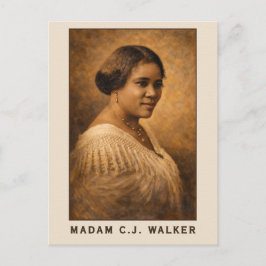 Cartão Postal Retrato de Madam C.J. Walker em Arte