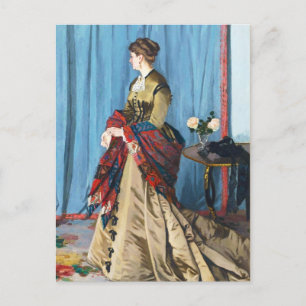 Cartão Postal Retrato de Madame Gaudibert Claude Monet