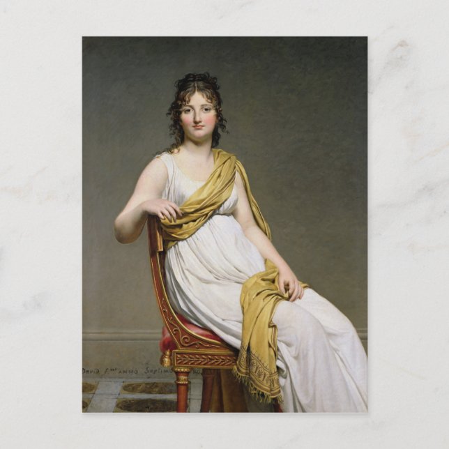 Cartão Postal Retrato de Madame Raymond de Verninac 1798-99 (Frente)