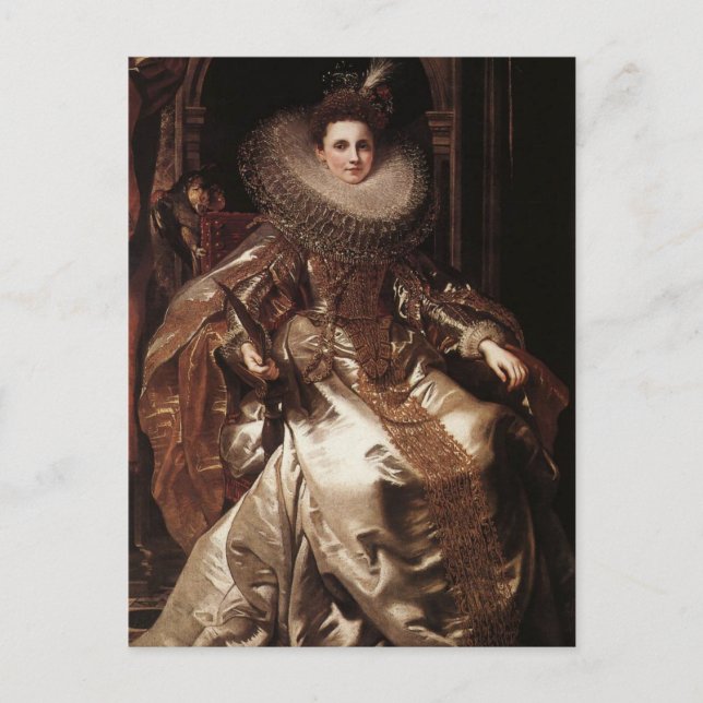Cartão Postal Retrato de Marchesa Pallavicino por Rubens Postcar (Frente)