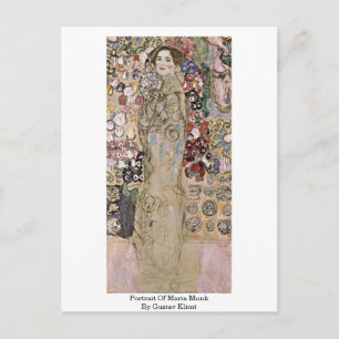 Cartão Postal Retrato De Maria Munk Por Gustav Klimt