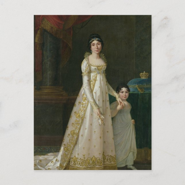 Cartão Postal Retrato de Marie-Julie Clary Queen de Nápoles (Frente)