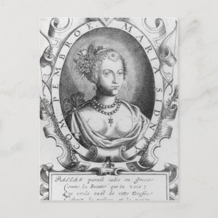 Cartão Postal Retrato de Mary Sidney, Condessa de Pembroke