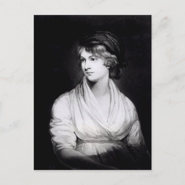Cartão Postal Retrato de Mary Wollstonecraft Godwin (Frente)