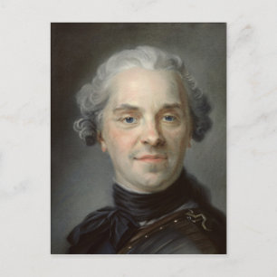 Cartão Postal Retrato de Maurice, Comte de Saxe 1747